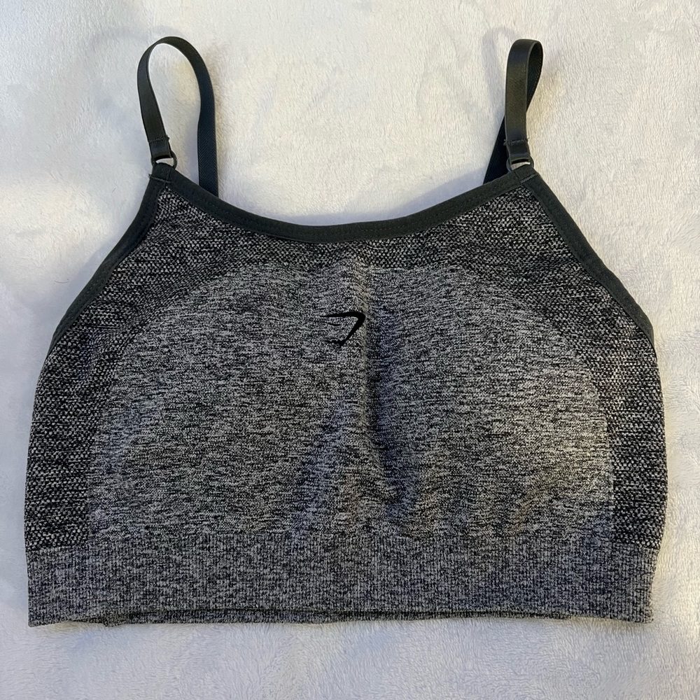 Gymshark Flex Strappy Sports Bra - Charcoal Grey Marl